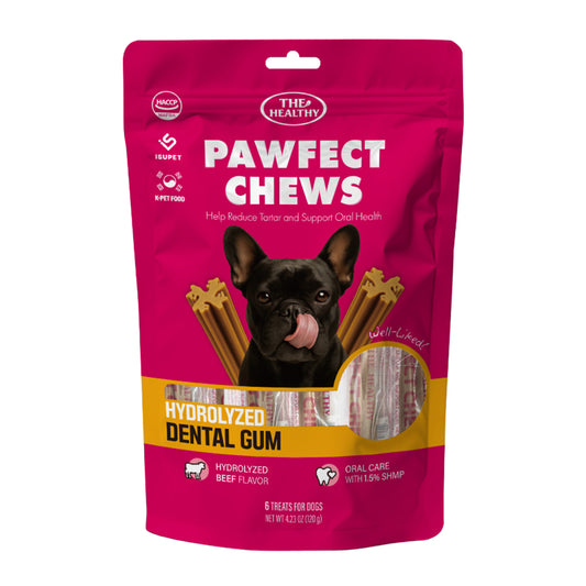 The Healthy Pawfect Chews Beef Dog Dental Treat, Pack of 6