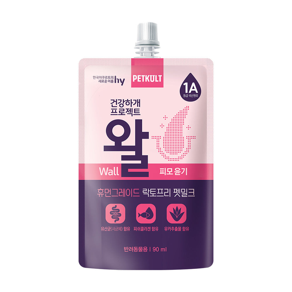 HY 헬씨워프 프로젝트 프로바이오틱 & 코트 서포트 밀크 강아지 간식, 3.04 oz, 1개입