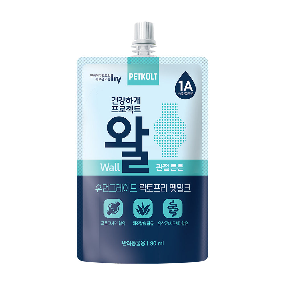 HY 헬시 우프 프로젝트 유산균 및 관절 서포트 밀크 강아지 간식, 3.04 oz, 1개입
