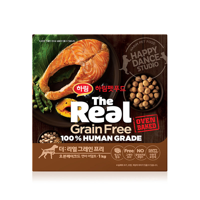 하림 더 리얼 그레인 프리 오븐 베이크드 연어 성견 사료, 1kg