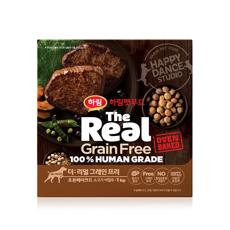 하림 더 리얼 그레인프리 오븐베이크드 비프 성견 사료, 1kg