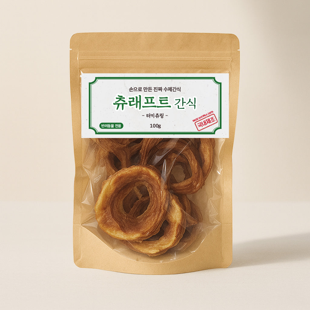 추러프트 터키 츄링 고양이 & 개 간식, 3.53온스, 1개입