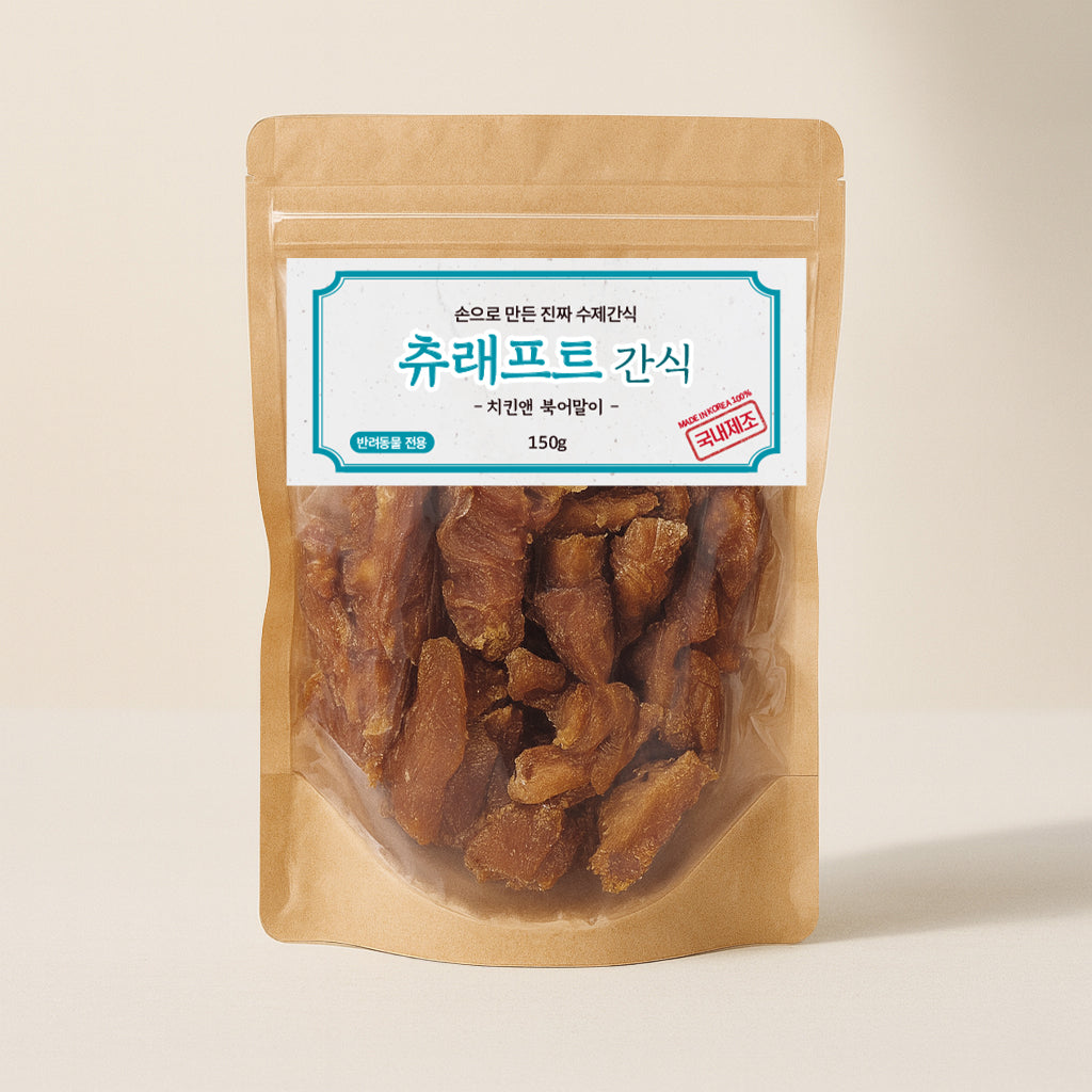 츄라프트 치킨 & 황태채 롤 캣 & 도그 트릿, 5.29 Oz, 1개입