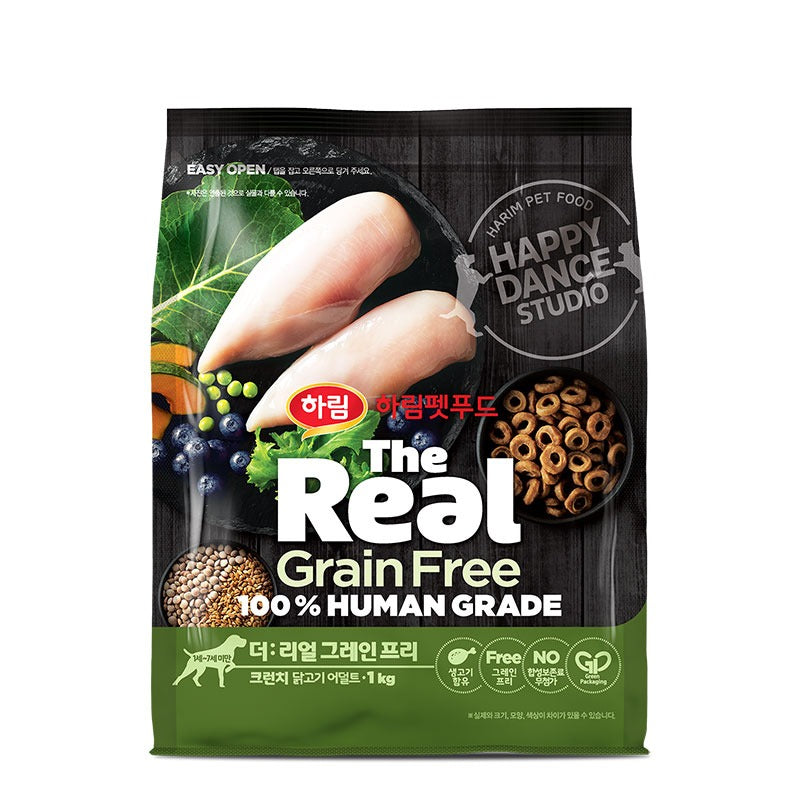 하림 더리얼 그레인프리 크런치 치킨 성견용 사료, 1kg