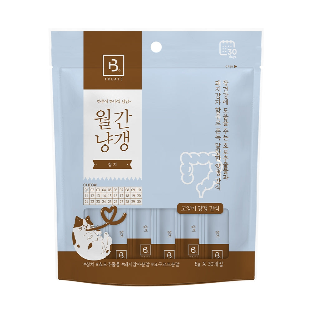 브리더랩 월간 참치 고양이 간식, 8.47온스, 30개 팩