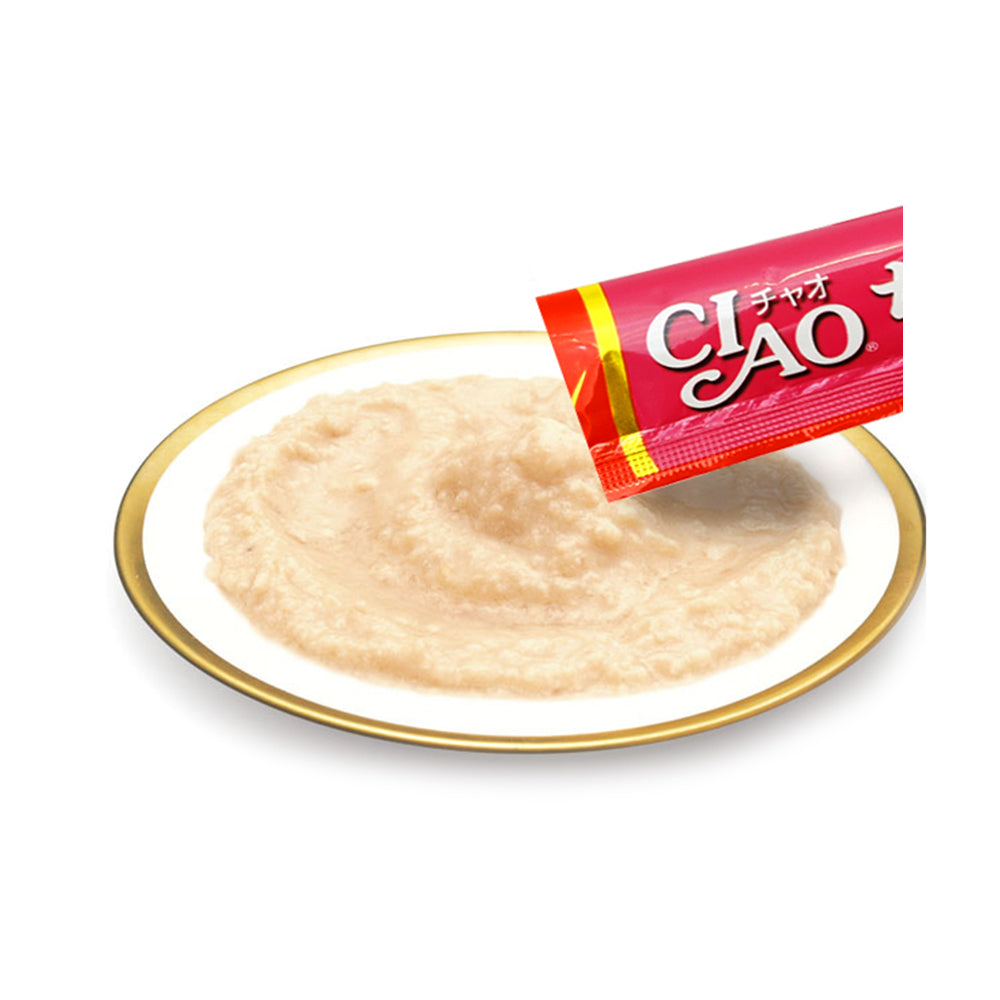 이타바 챠오 츄르 참치 & 연어 고양이 간식, 0.49 Oz, 4개 팩