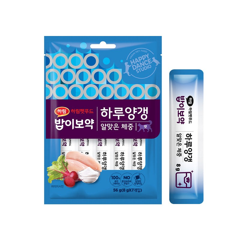 하림 밥이보약 데일리 양갱 걱정 없는 체중 고양이 간식, 56g, 7개입
