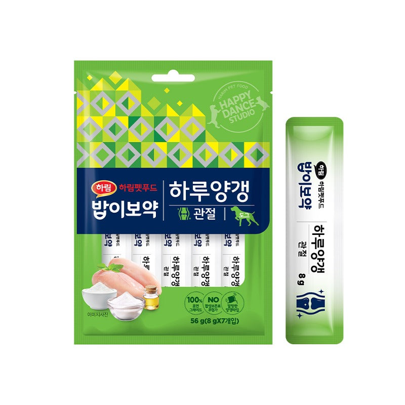 하림 바비보약 데일리 양갱 건강한 관절 반려견 간식, 56g, 7개입