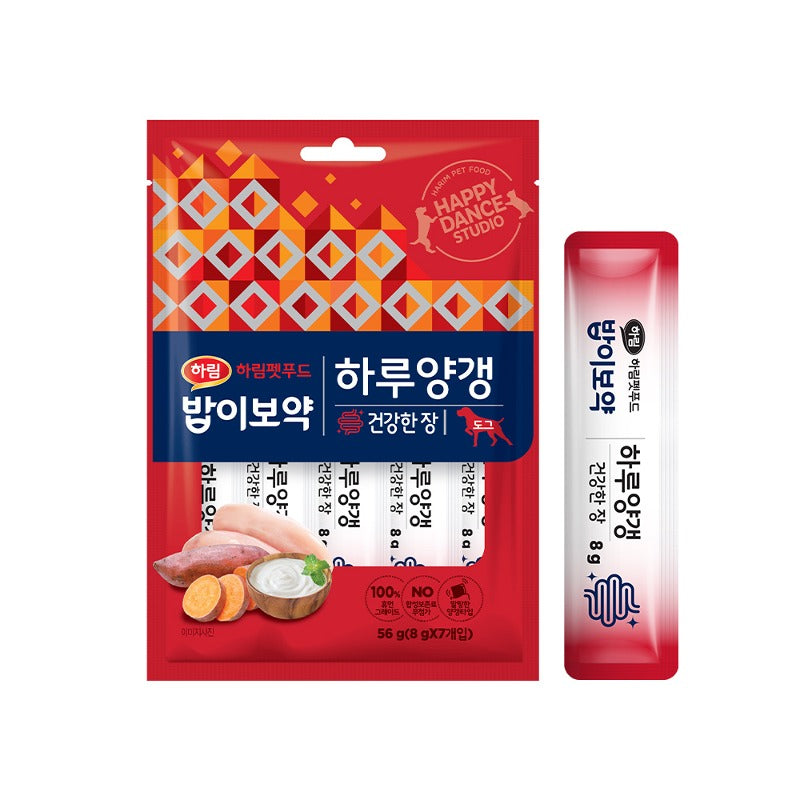 하림 밥이보약 매일 양갱 장건강 강아지 영양간식, 56g, 7개입