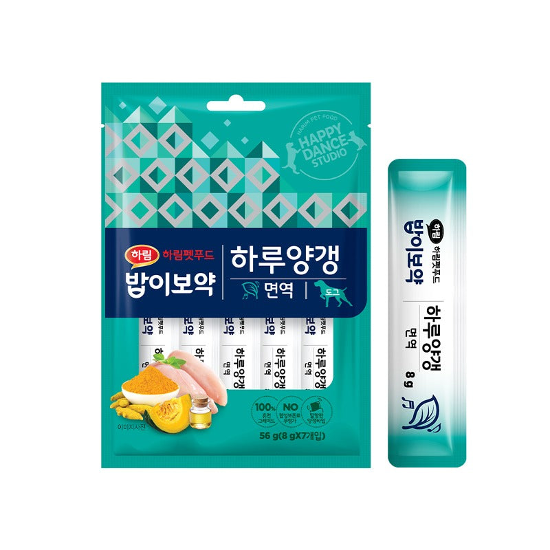 하림 바비보약 데일리 양갱 건강 면역력 강아지 간식, 1.98온스, 7팩