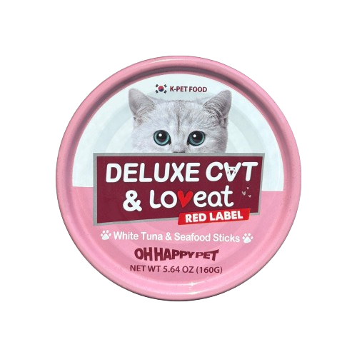Sajo Deluxe Cat & Loveat White Tuna & Seafood Stick Wet Cat Food, 5.64 Oz Can