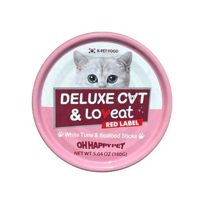 Sajo Deluxe Cat & Loveat White Tuna & Seafood Stick Wet Cat Food, 5.64 Oz Can