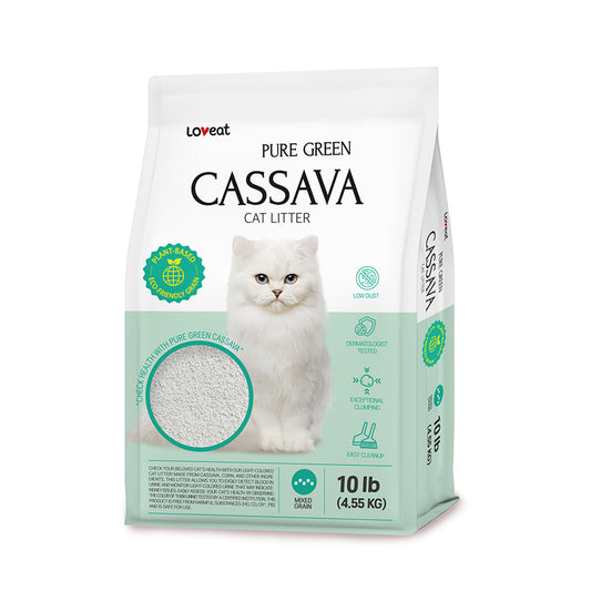 Sajo Loveat Pure Green Clumping Cassava Cat Litter, 10 Lb Bag, Case of 1