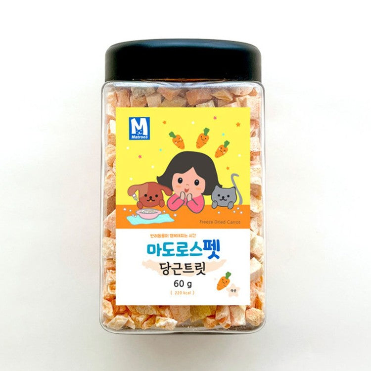 Matroo's Pet 선원 당근 고양이 & 강아지 간식, 2.17 Oz, 1팩