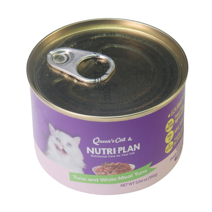 Dongwon Queen's Cat & NUTRIPLAN Tuna & White Meat Tuna Wet Cat Food, 5.64 Oz Can