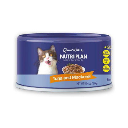 Dongwon Queen's Cat & NUTRIPLAN Tuna & White Meat Tuna Wet Cat Food, 5.64 Oz Can