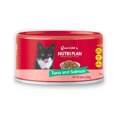 Dongwon Queen's Cat & NUTRIPLAN Tuna & White Meat Tuna Wet Cat Food, 5.64 Oz Can